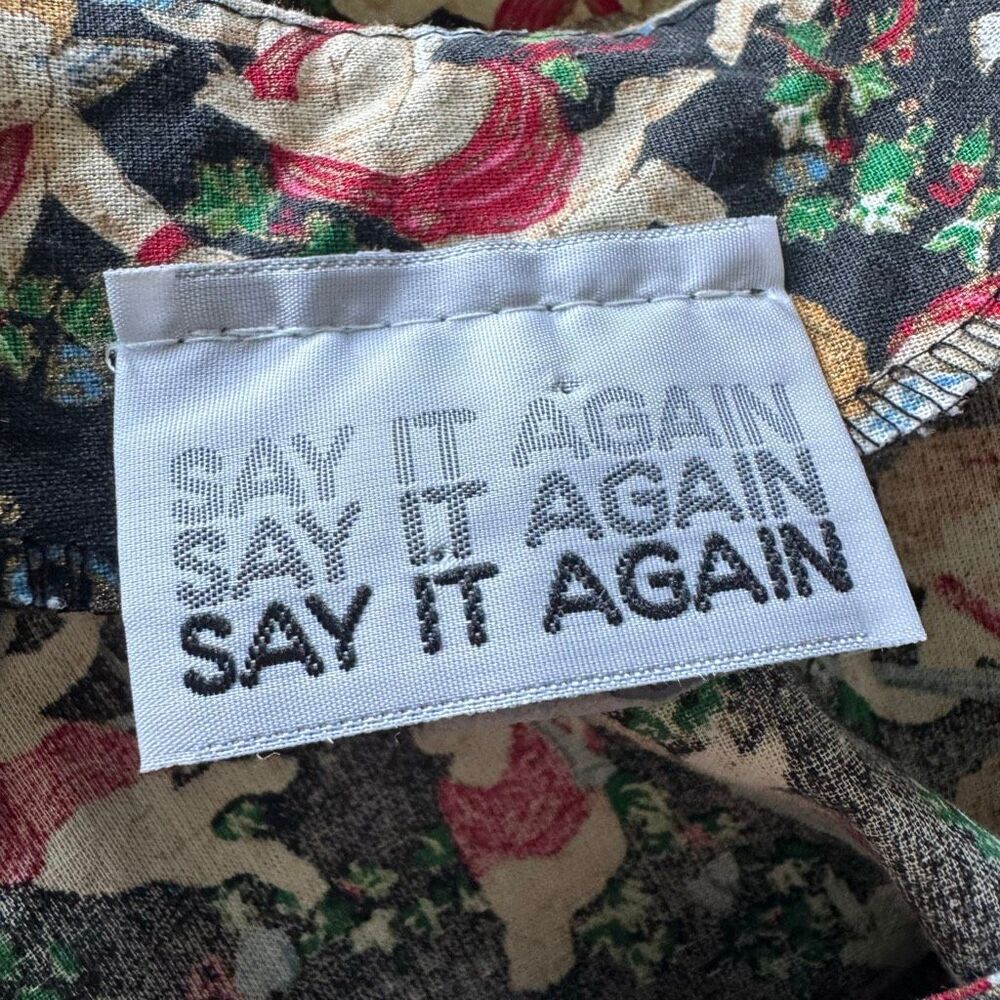 Vintage Cherub All Over Print Statement Cottage Core Dress With  Pockets Cotton - Picture 10 of 10